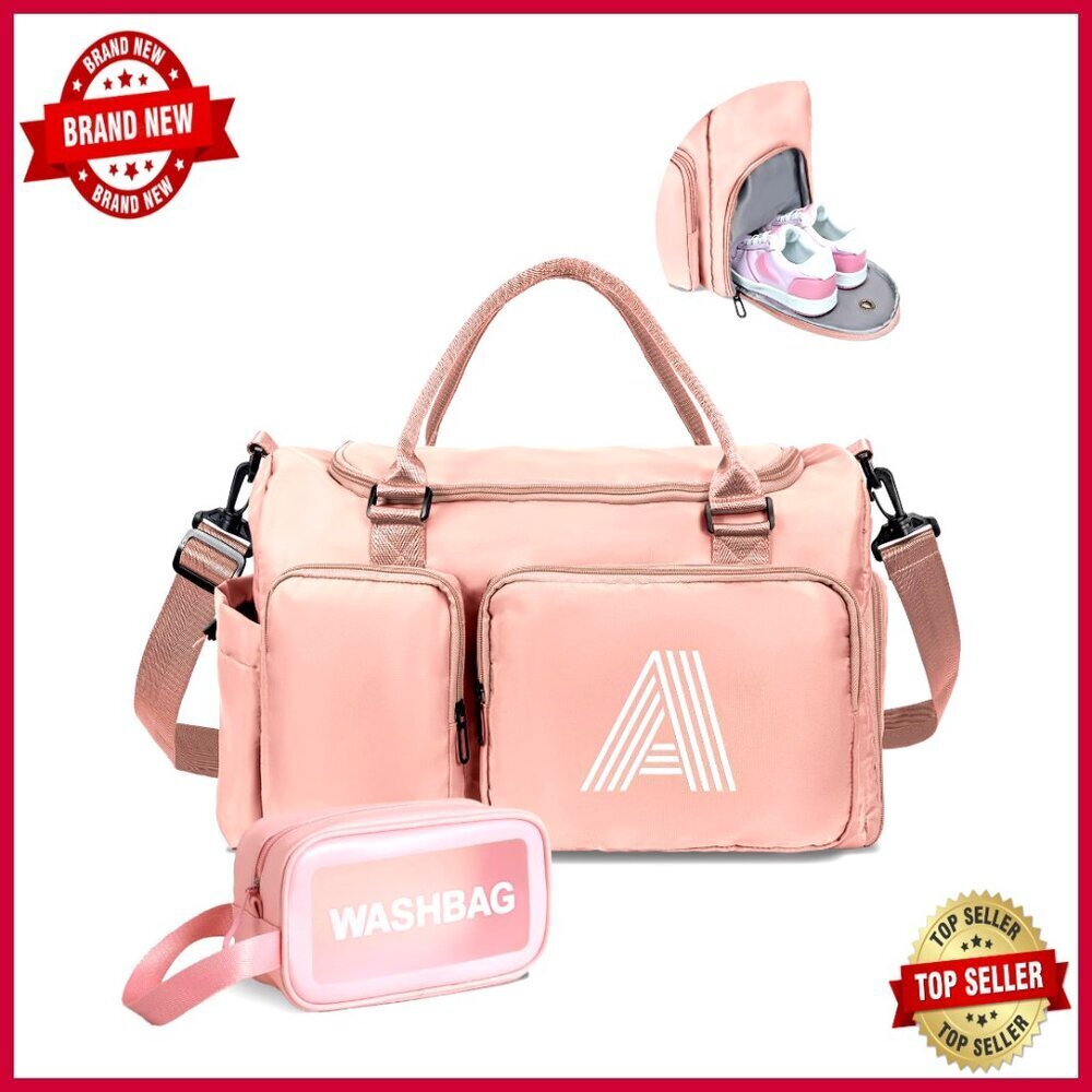 Personalized Initial Duffel Bag with Adjustable Strap Water Resistant Polyester